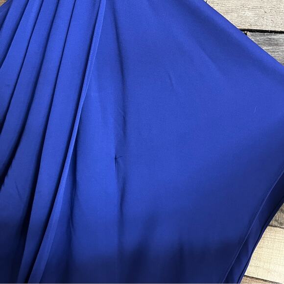Badgley Mischka Mark & James Blue One Shoulder Dress Size Small - Picture 6 of 16